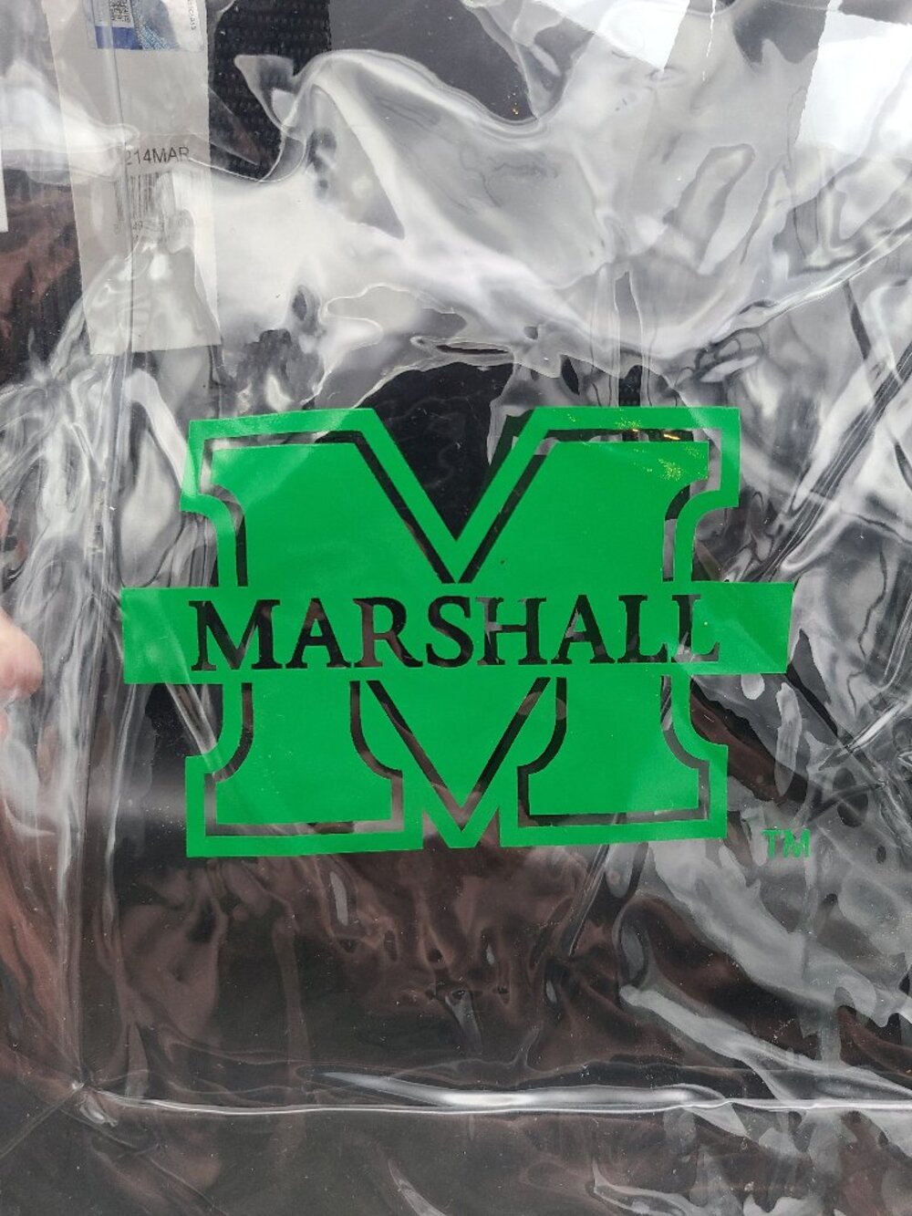 Marshall University Clear Tote Bag Stadium Approved Desden